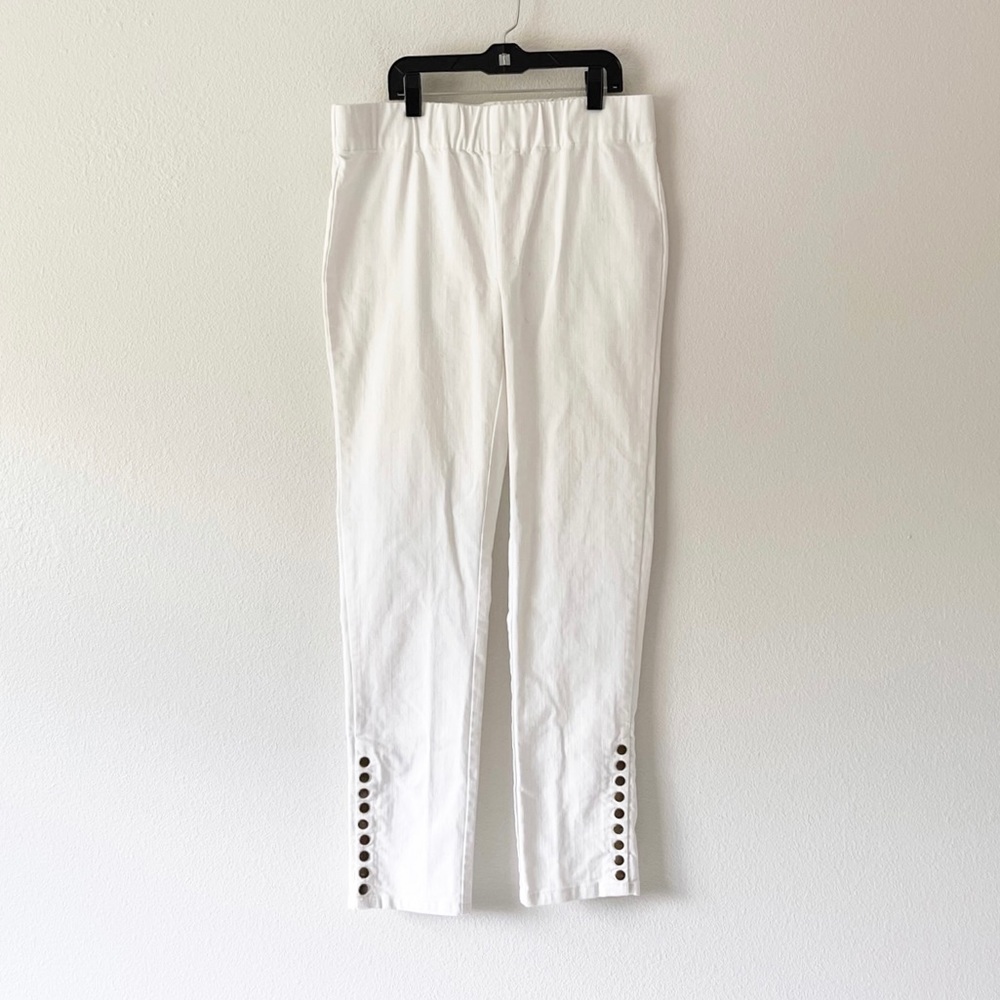 Soft Surroundings Colorful Metro Leggings Pants in White